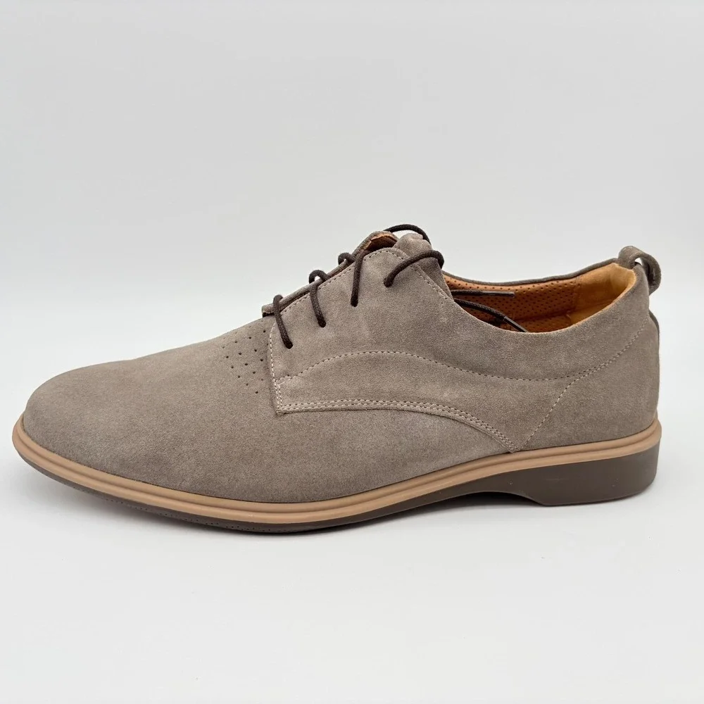 Amberjack The Original Italian Suede Dress Shoes Mens Size 13 Slate Lace Up